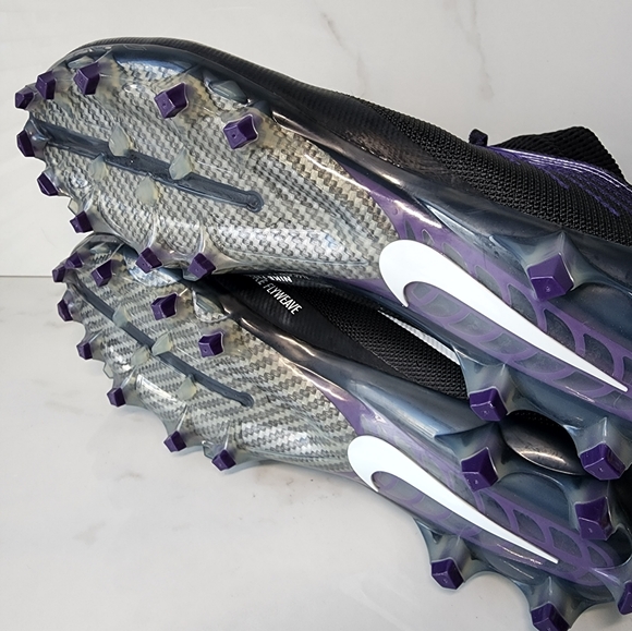 NIKE Vapor VPR Untouchable Men's Football Cleats Black Purple - Picture 9 of 9